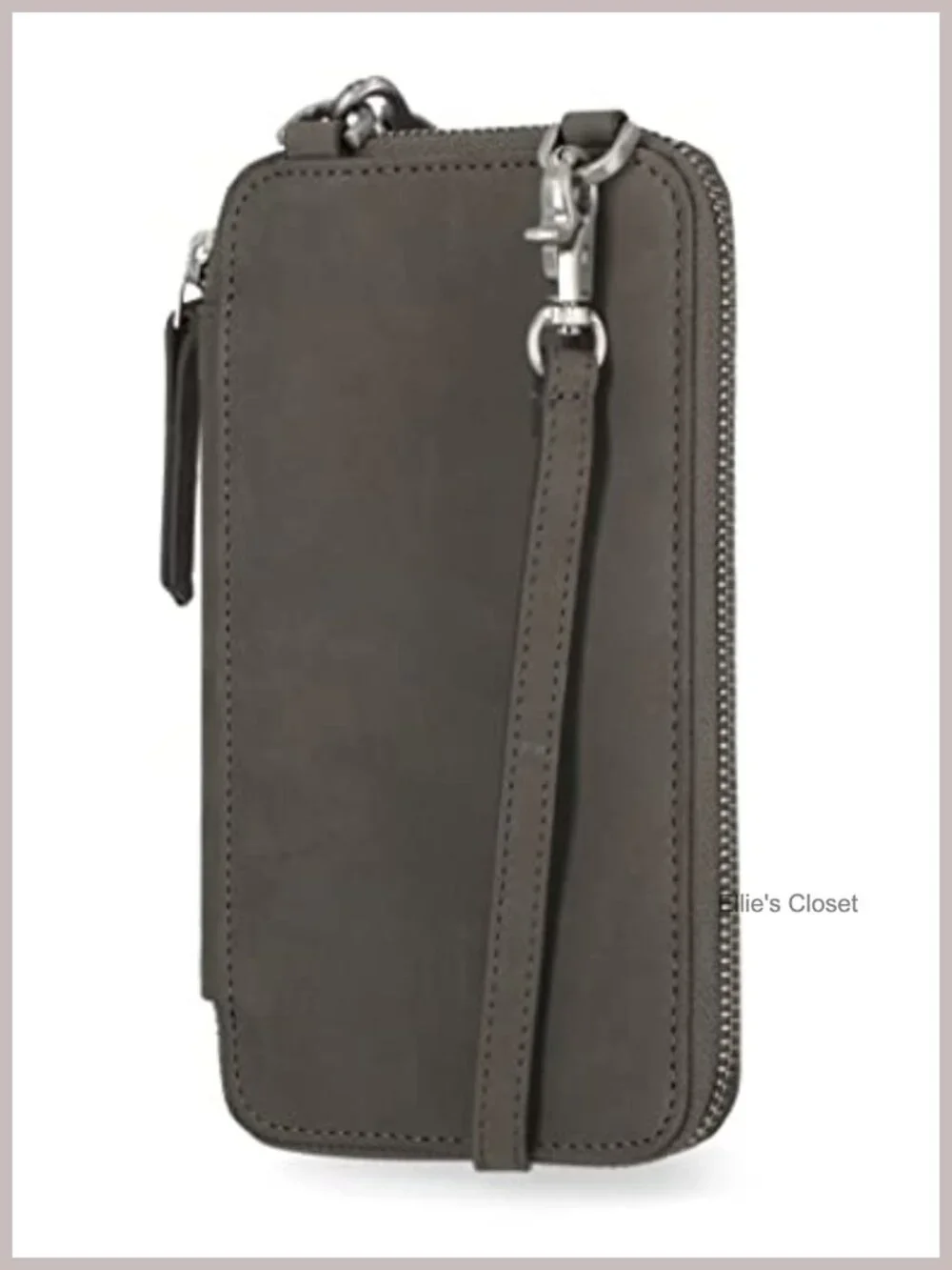 RFID Leather Crossbody Phone Wallet Purse with 12 Card Slots